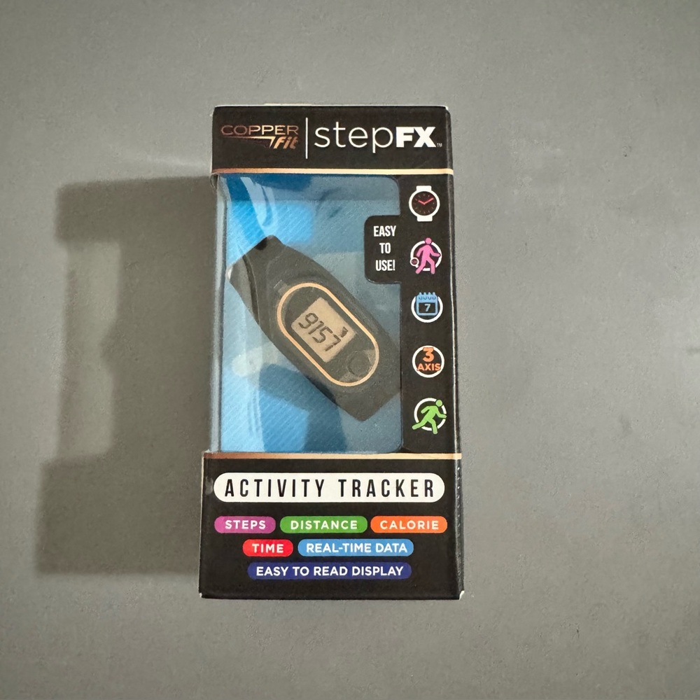 Copper Fit Step FX Wireless Activity Tracker Black Wristband M01